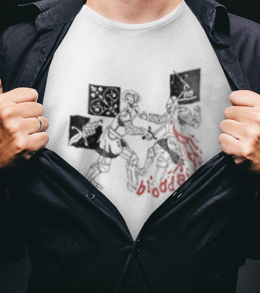 Blood Sugar Knights Duel Medieval Combat Flames T-Shirt