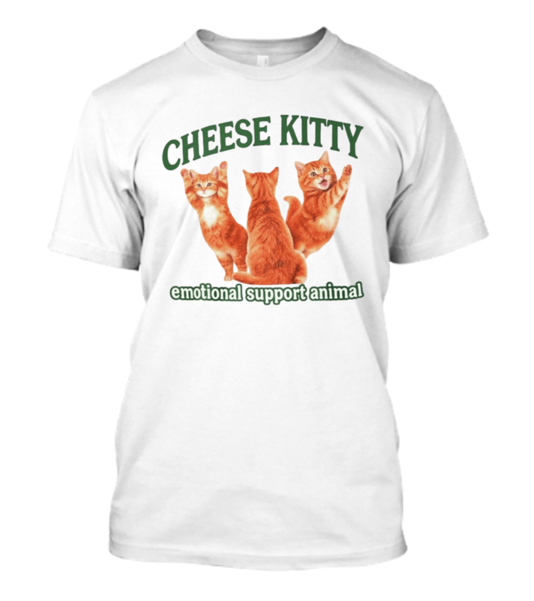 Cheese Kitty Emotional Support Animal Cats T-Shirt