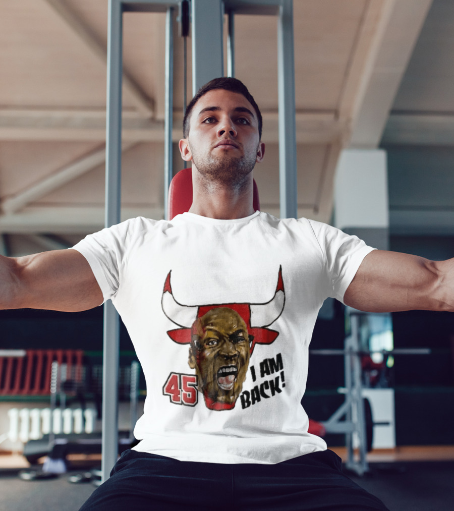 Chicago Bulls NBA 45 I Am Back Screaming Face Bull Bootleg T-Shirt