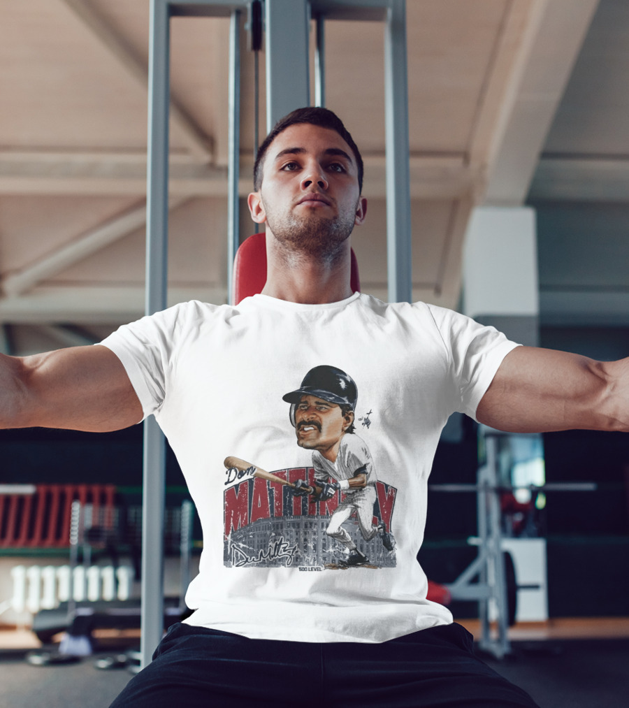 Don Mattingly New York 500 Level Bruce Stark Collection Baseball Stadium T-Shirt