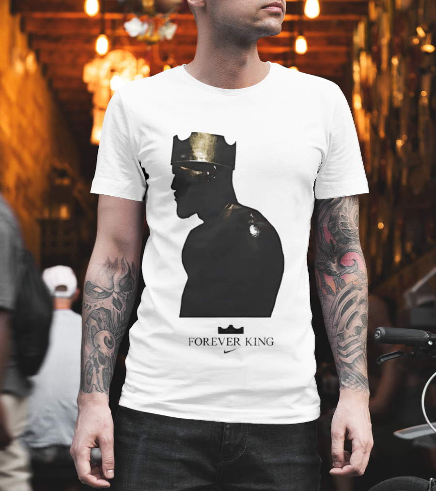 LeBron James Forever King Gold Crown Silhouette Nike T-Shirt