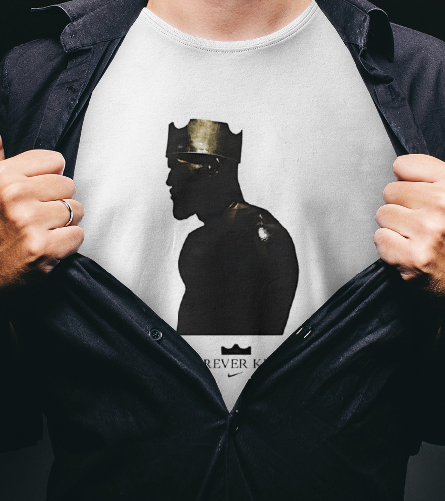 LeBron James Forever King Gold Crown Silhouette Nike T-Shirt