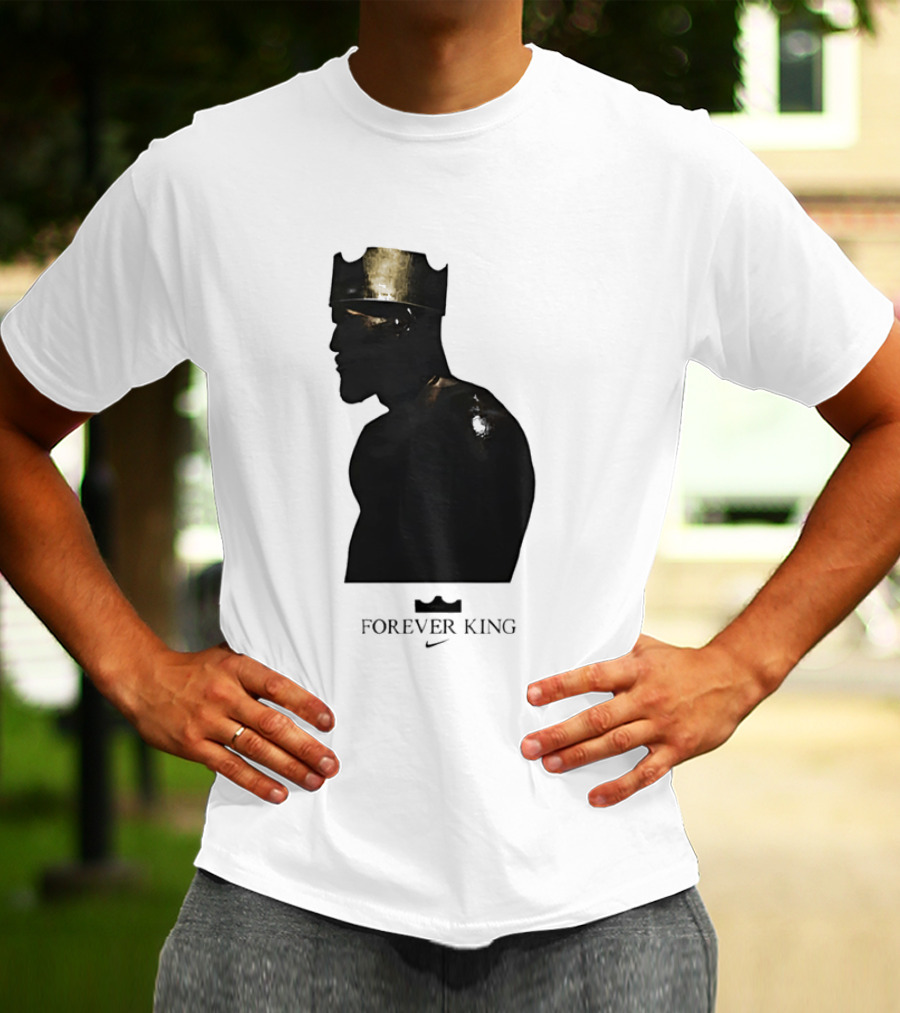 LeBron James Forever King Gold Crown Silhouette Nike T-Shirt