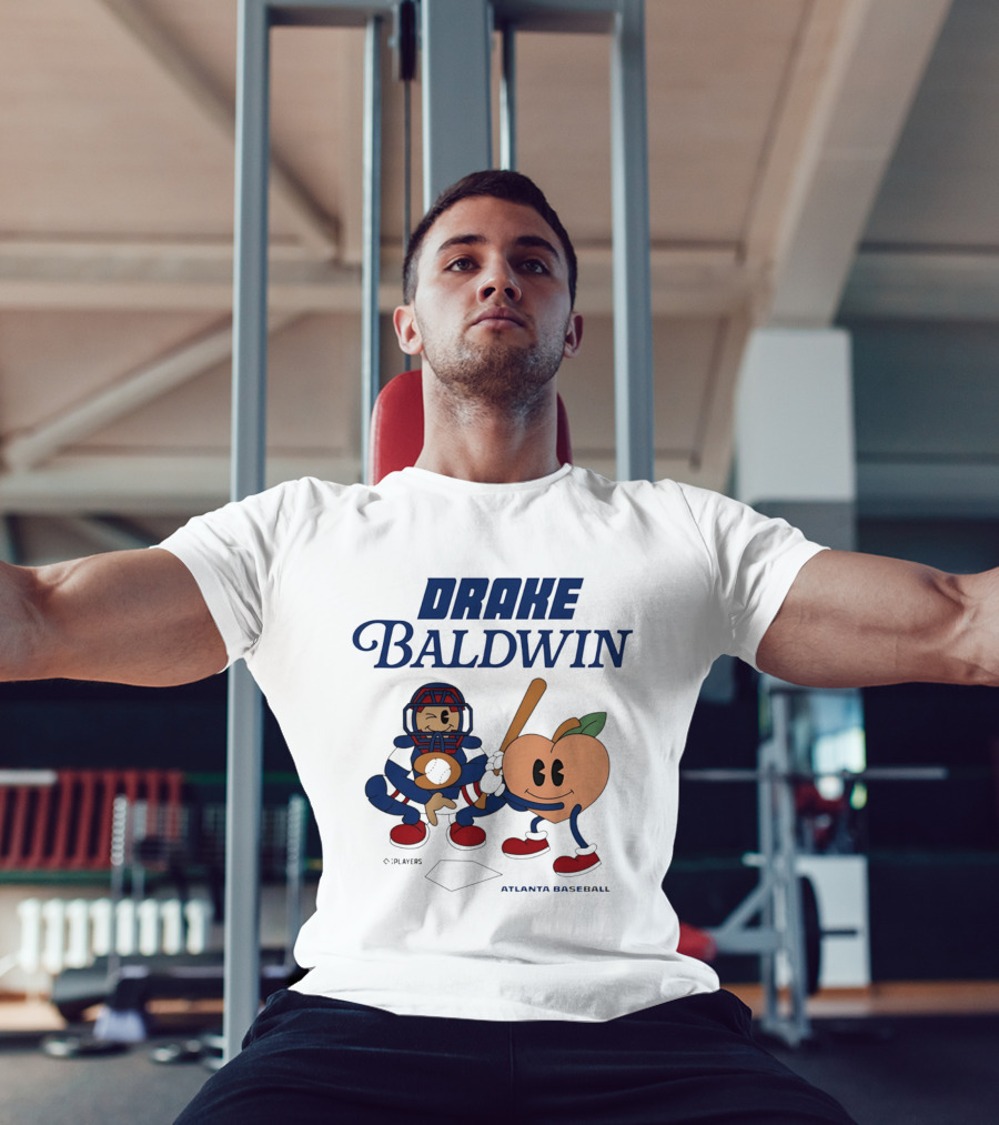 Drake Baldwin Animated Players Atlanta Baseball Peachtree T-Shirt
