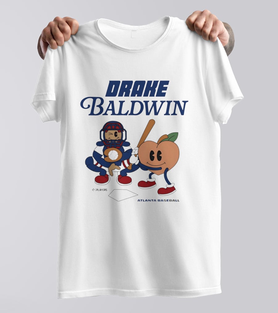 Drake Baldwin Animated Players Atlanta Baseball Peachtree T-Shirt