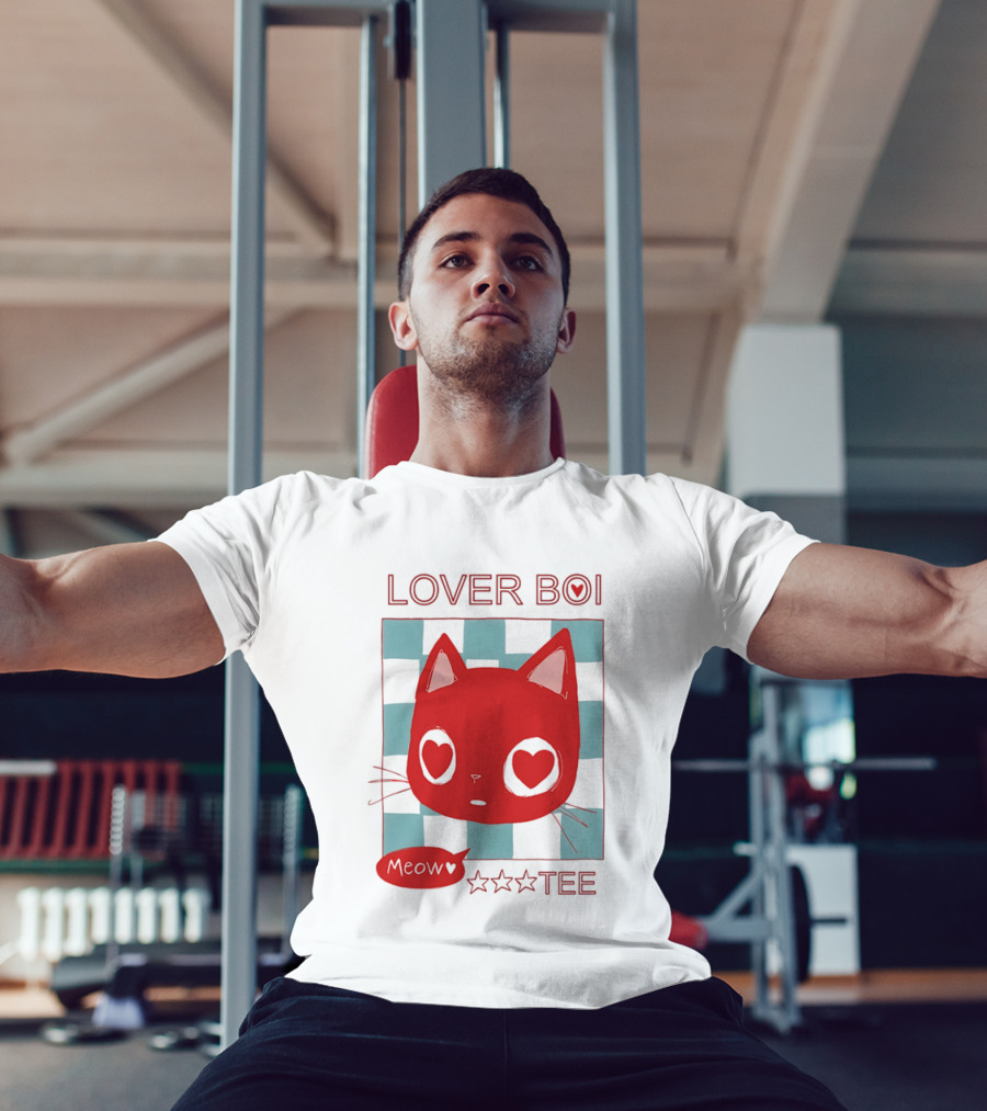 Lover Boi Meow Red Cat Star T-Shirt