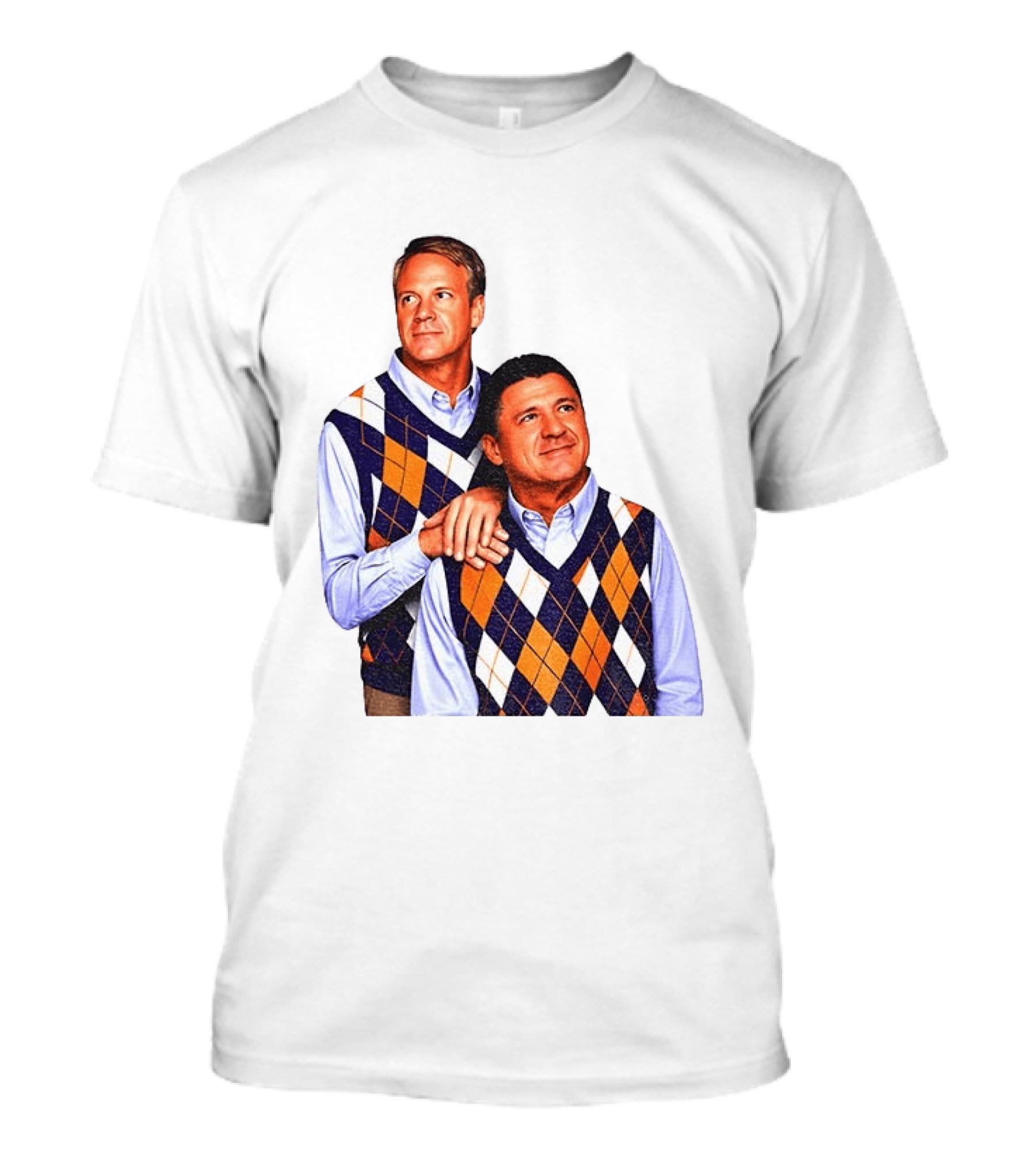 LSU Coaches Step Brothers Argyle Sweater Lane Kiffin T-Shirt