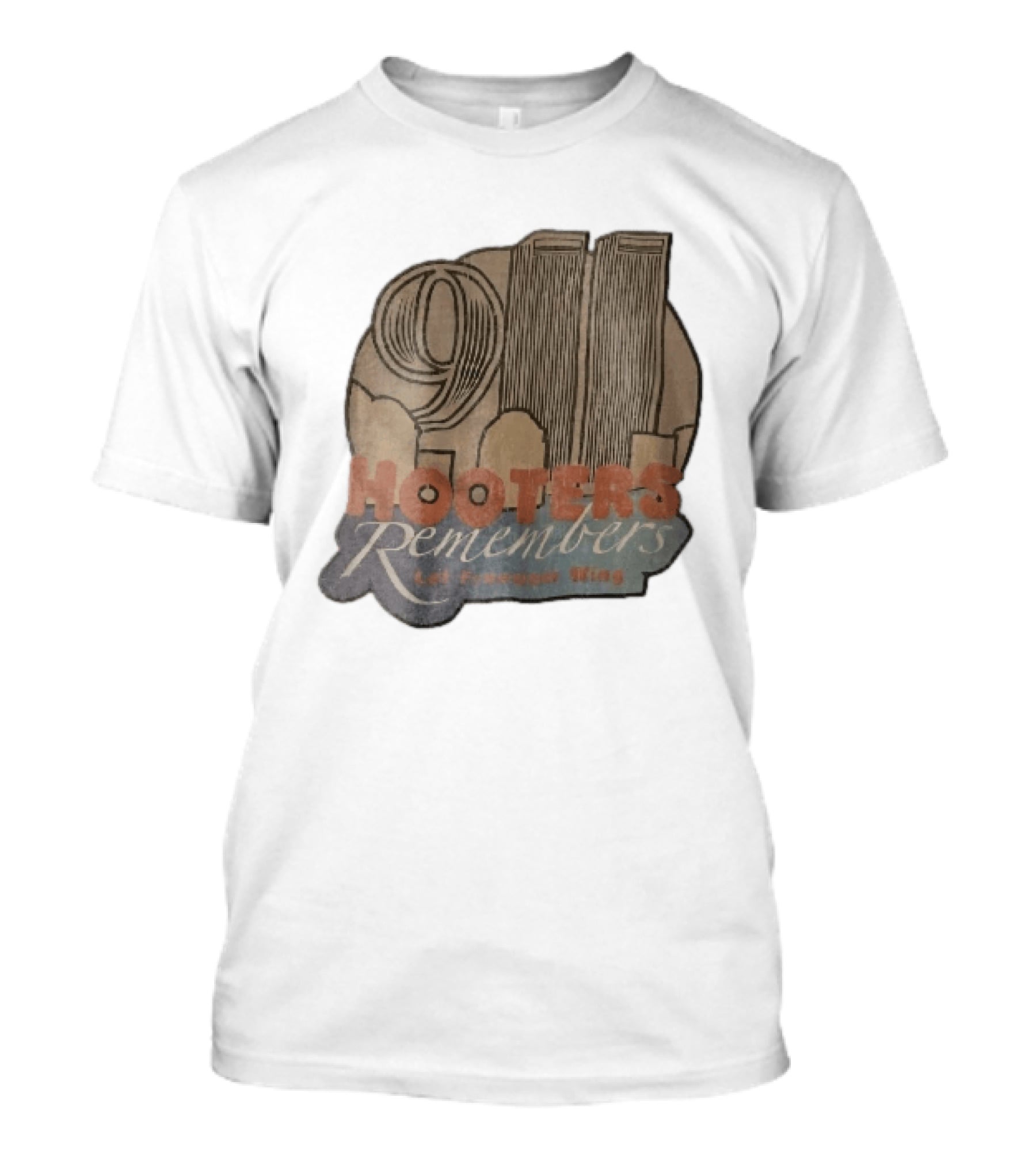 Hooters 911 Remembers Let Freedom Wing Twin Towers City Skyline T-Shirt