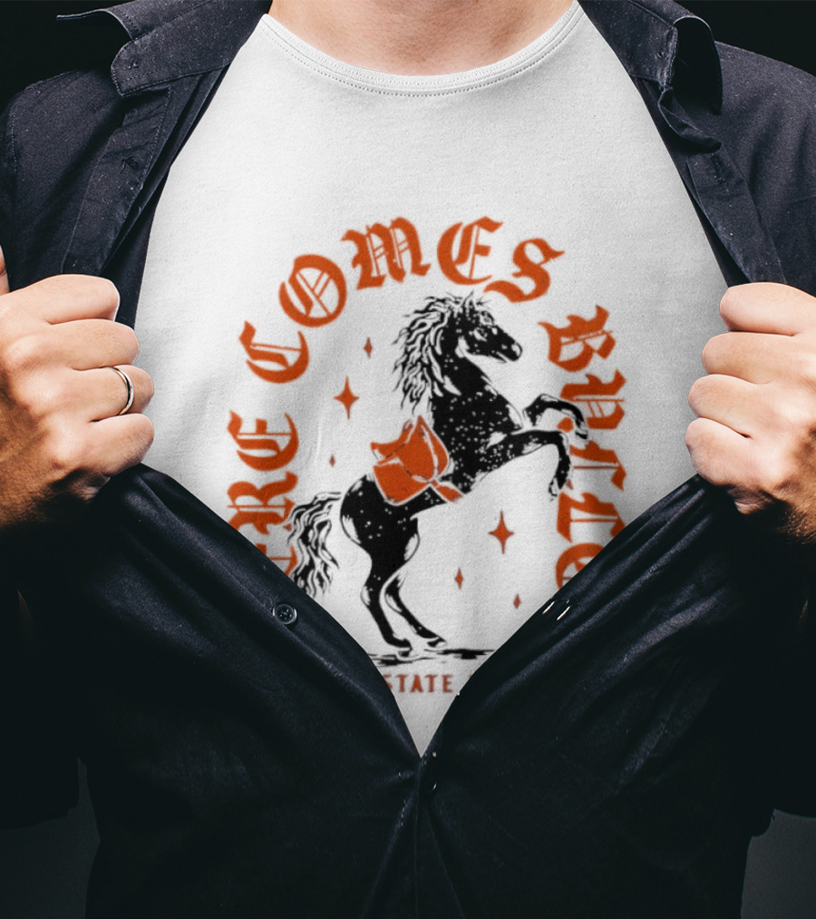Oklahoma State University Here Comes Bullet Horse Riding Spirit T-Shirt
