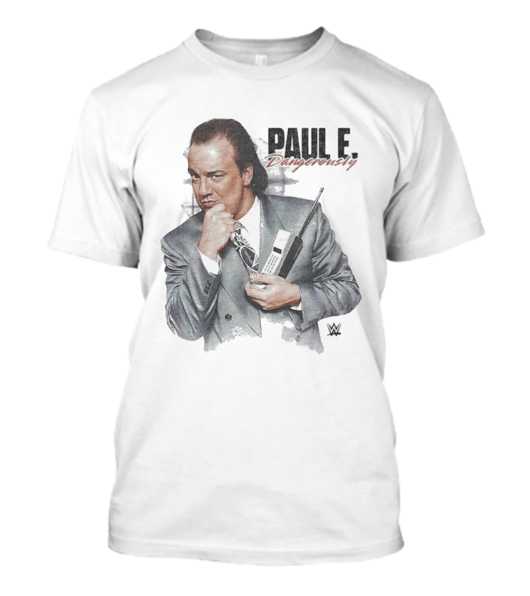 Paul E. Dangerously WWE Retro Suit And Cell Phone Pose T-Shirt