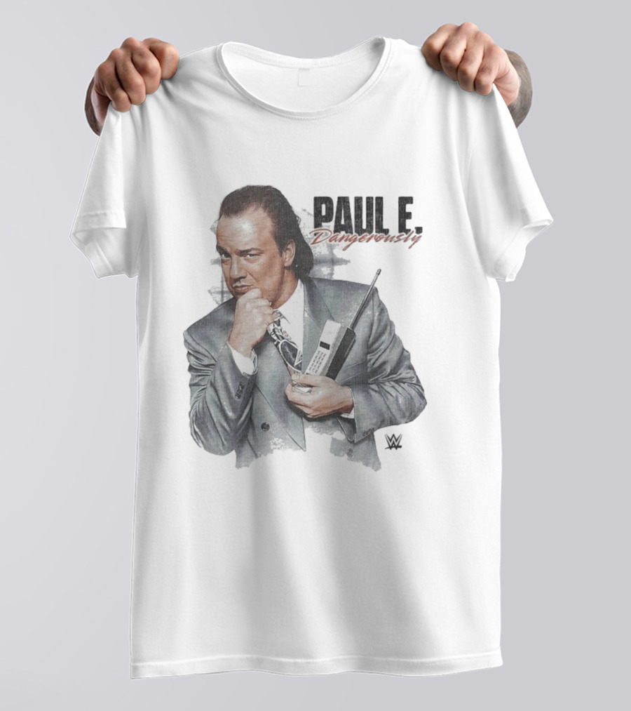 Paul E. Dangerously WWE Retro Suit And Cell Phone Pose T-Shirt