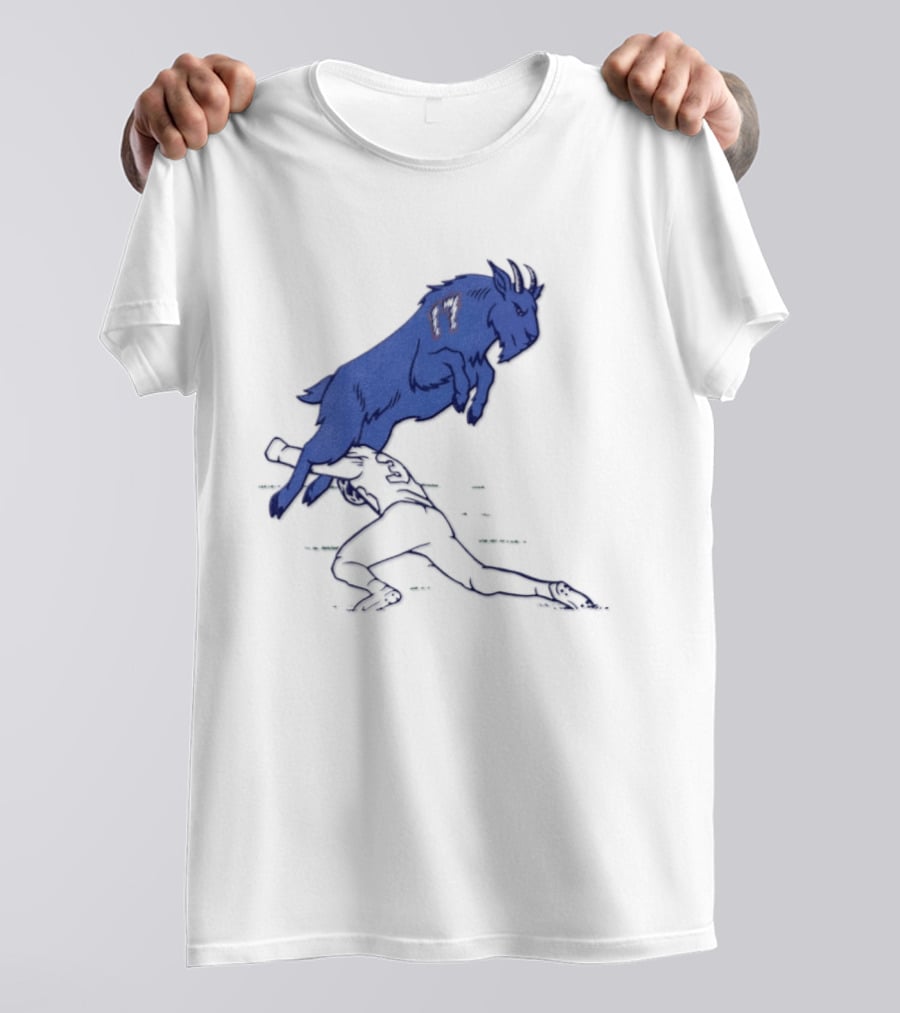 Buffalo Bills Josh Allen Goat 17 Jumping Over Defender Football Play T-Shirt