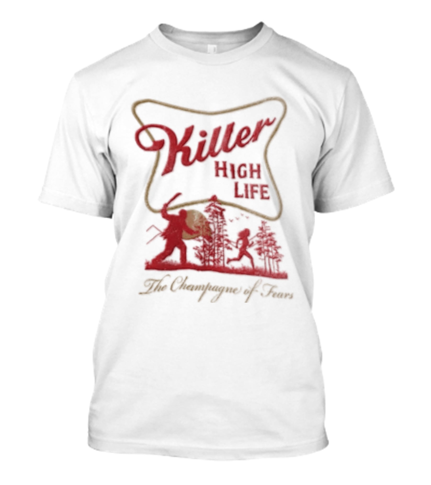 Killer High Life The Champagne Of Fears Slasher Horror Movie T-Shirt