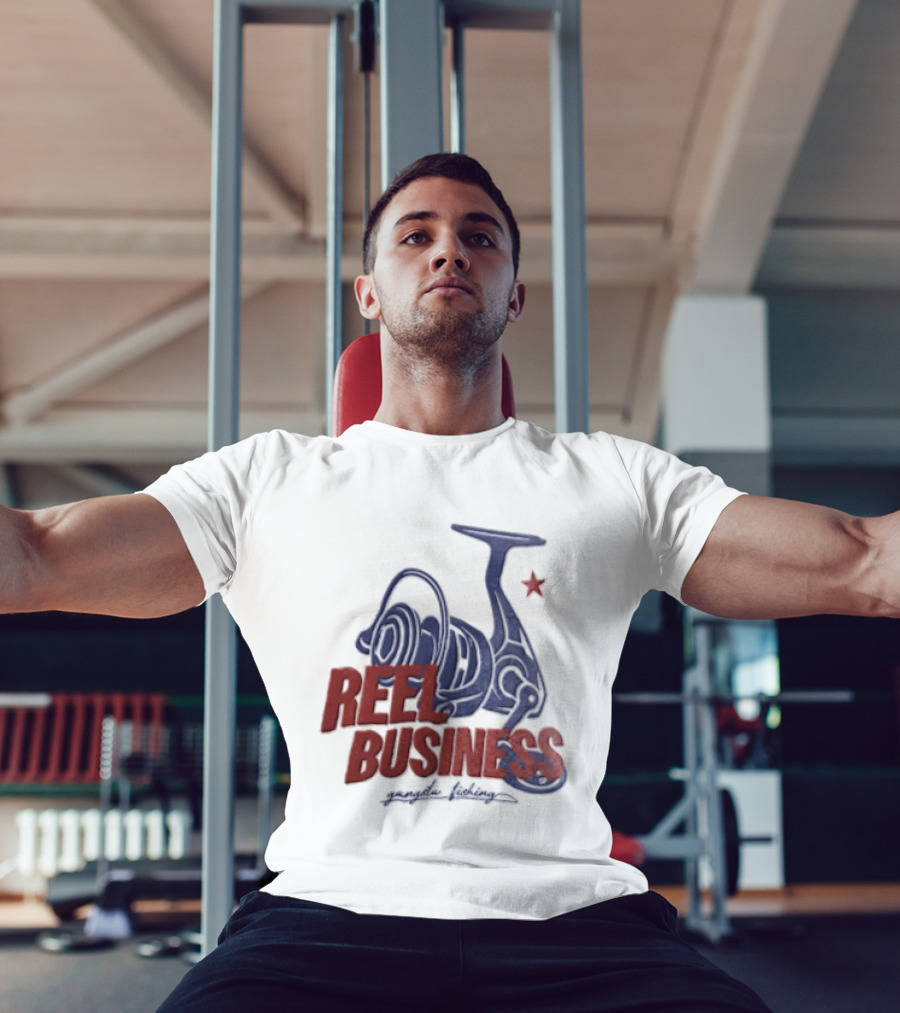 Reel Business Gangsta Fishing Reel Star T-Shirt