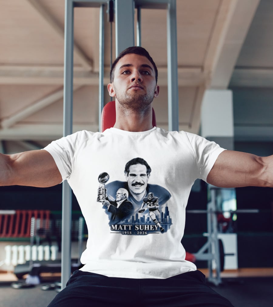 RIP Matt Suhey 1958 2026 Rest In Power With Trophy And Football Player T-Shirt