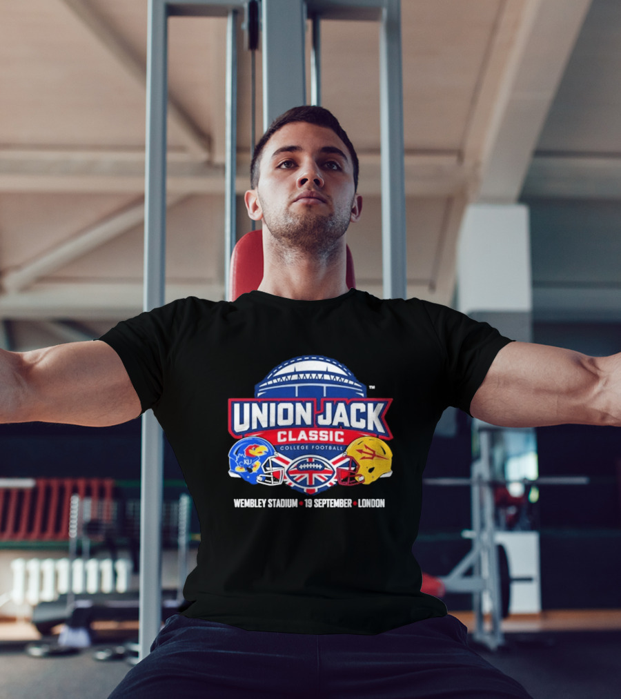 Union Jack Classic College Football Kansas Vs Arizona State Wembleу Stadium London 19 September 2026 T-Shirt