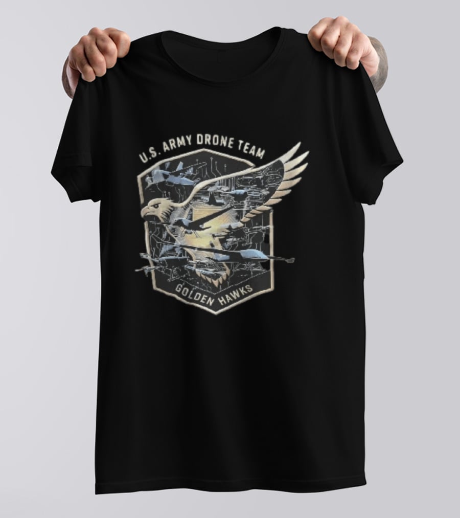 U.S. Army Drone Team Golden Hawks UAV Aircraft Eagle Circuit Board T-Shirt
