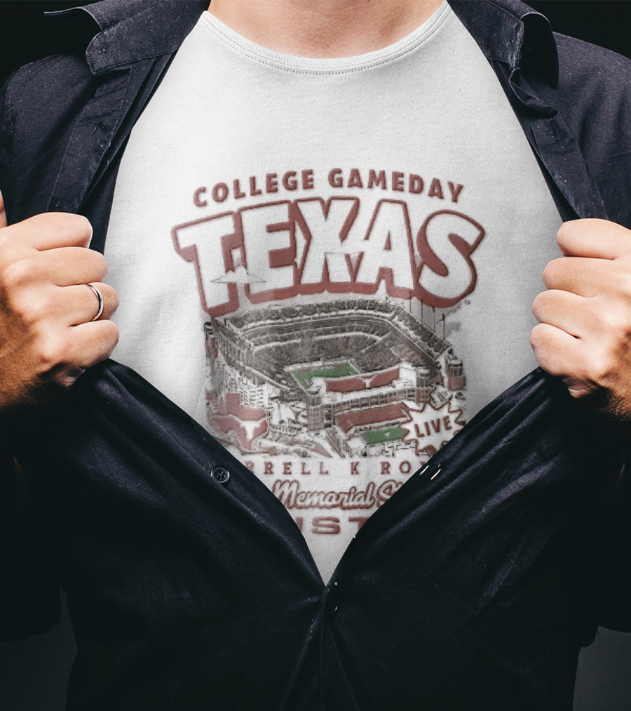 Texas College Gameday Darrell K Royal Memorial Stadium Austin T-Shirt