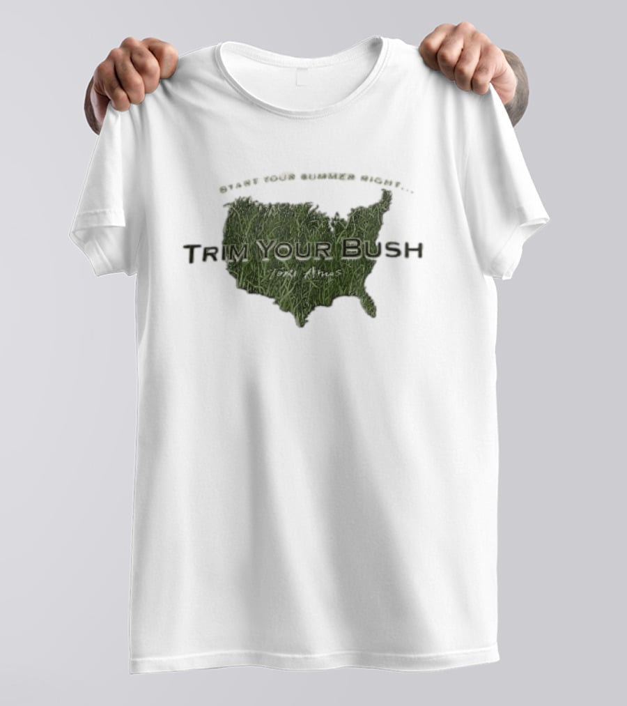 Start Your Summer Right Trim Your Bush Tori Amos USA Map T-Shirt