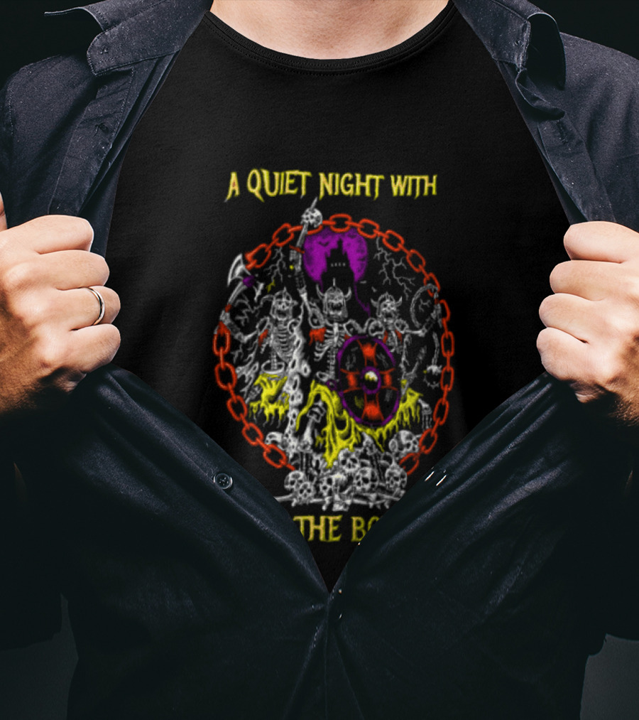 A Quiet Night With The Boys Skeleton Warriors Viking Horde T-Shirt