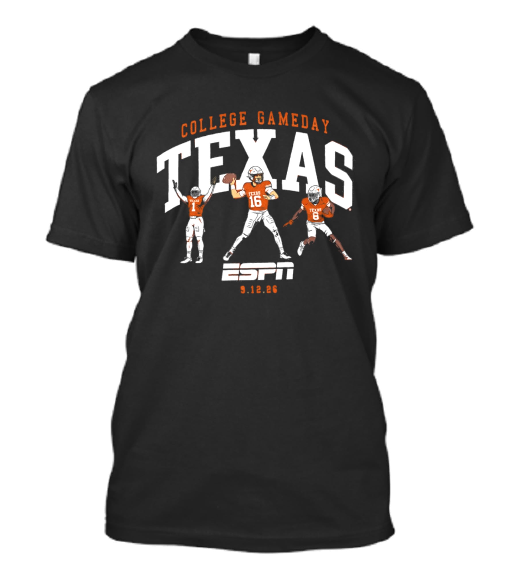 College Gameday Texas Football Players ESPN 9.12.26 T-Shirt