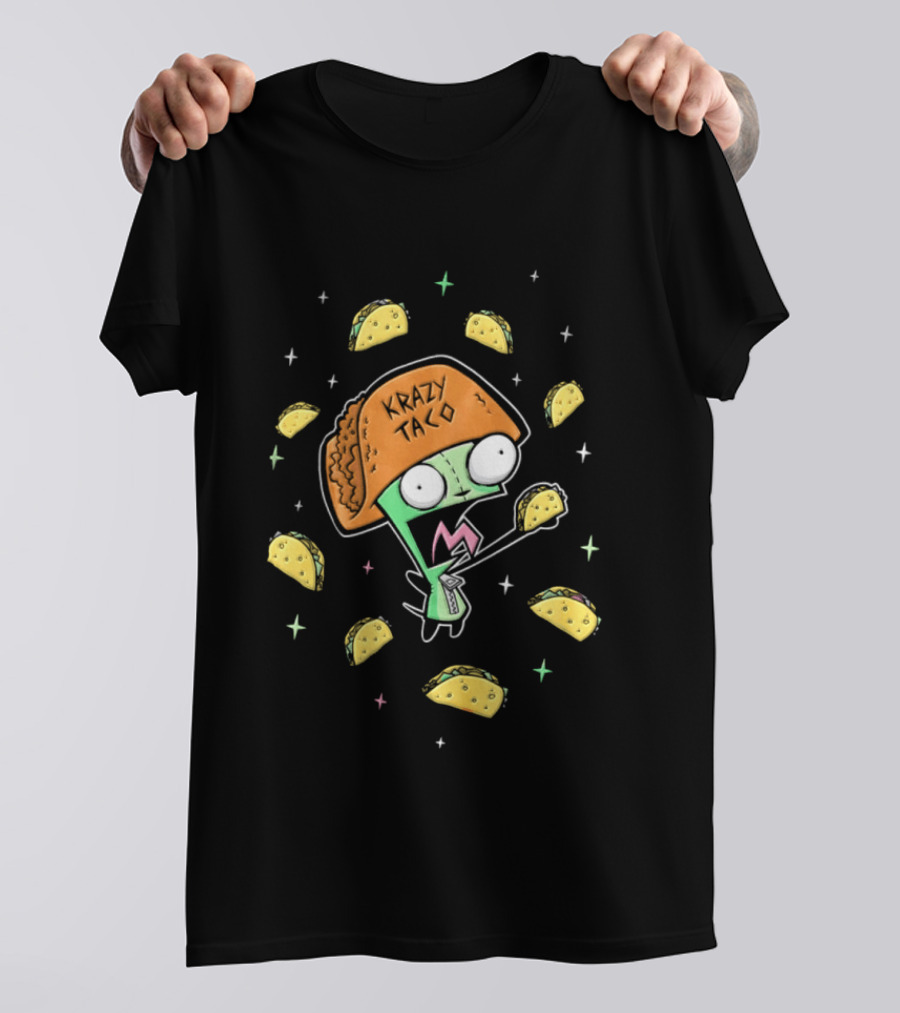 Gir Invader Zim Crazy Taco Enthusiast Cartoon T-Shirt