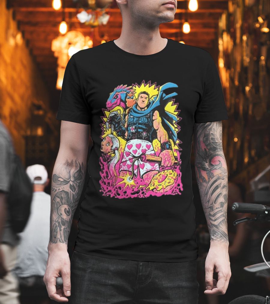 Goddamnit Donut Miss Me Matt Dinniman Neon Warrior Heart Boxers Dinosaur Cat T-Shirt
