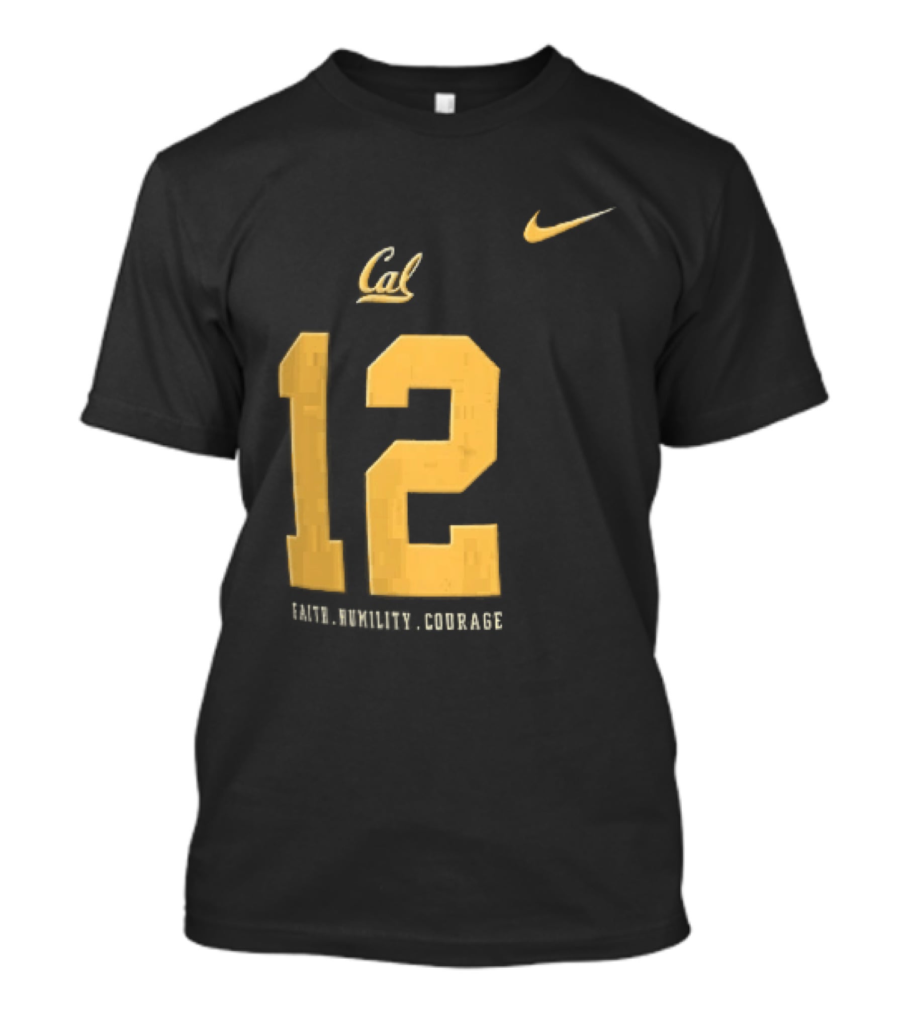 California Golden Bears Number 12 Nike Faith Humility Courage T-Shirt