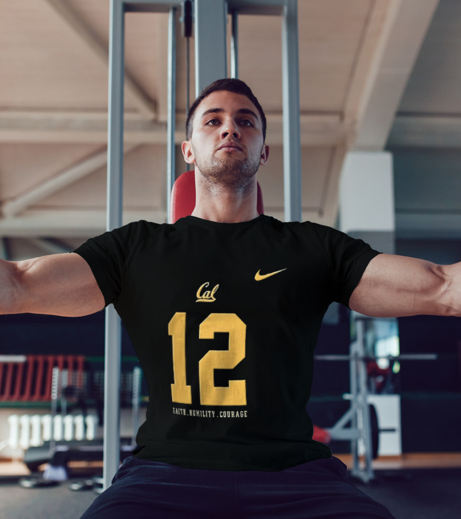 California Golden Bears Number 12 Nike Faith Humility Courage T-Shirt