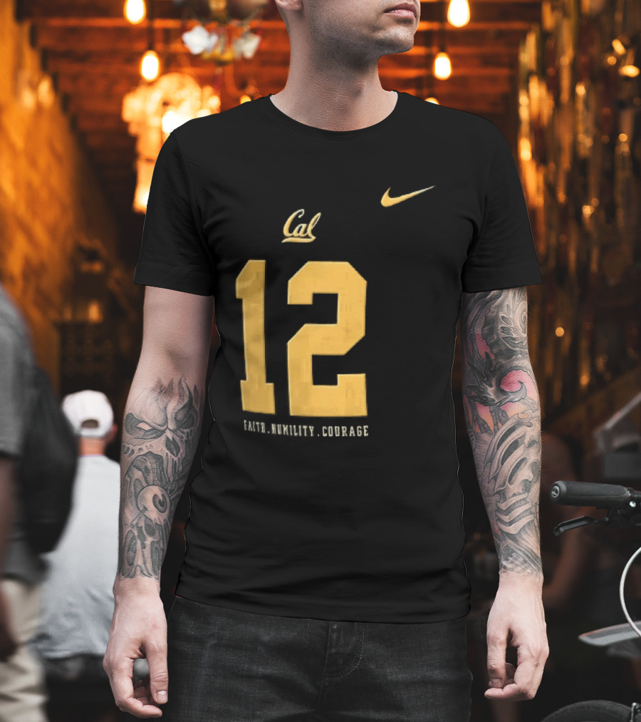 California Golden Bears Number 12 Nike Faith Humility Courage T-Shirt