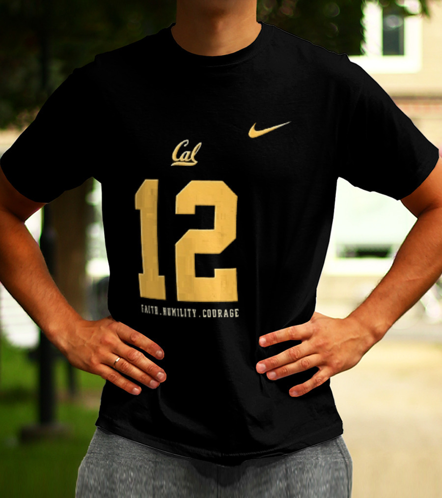 California Golden Bears Number 12 Nike Faith Humility Courage T-Shirt