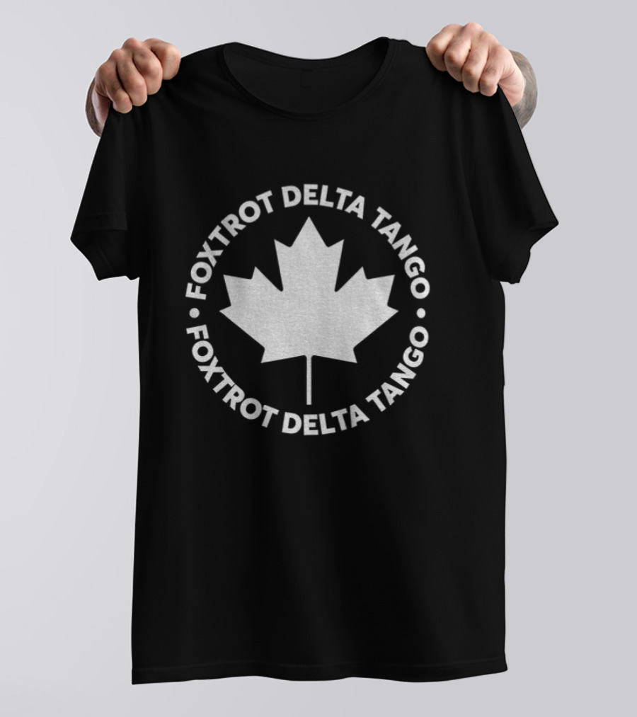 Foxtrot Delta Tango Canadian Maple Leaf Circular T-Shirt