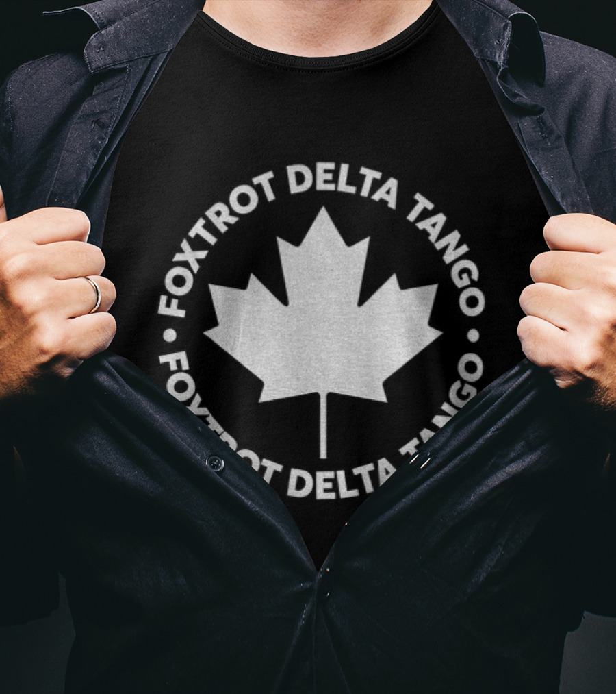 Foxtrot Delta Tango Canadian Maple Leaf Circular T-Shirt