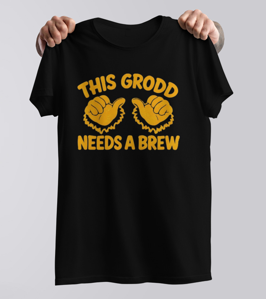 This Grodd Needs A Brew Funny Gorilla Grodd Thumbs Up T-Shirt