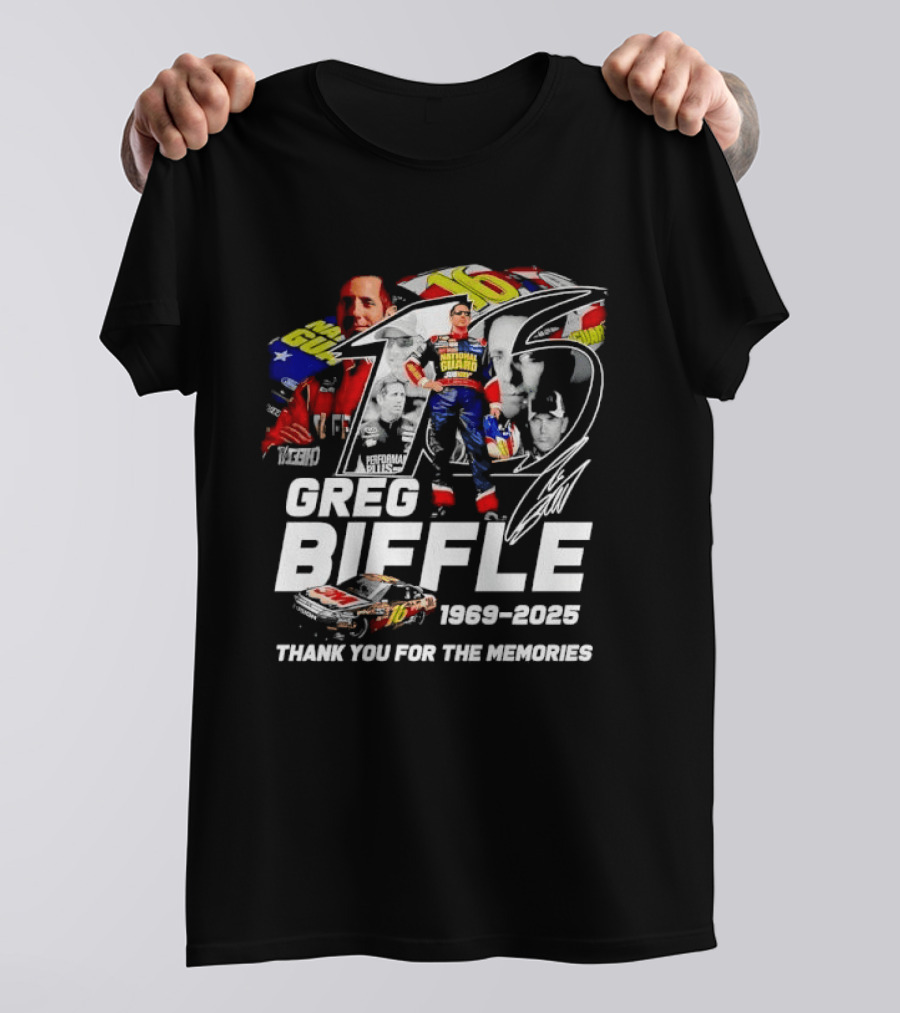 Greg Biffle 1969 2025 NASCAR Racing Career Thank You For The Memories T-Shirt