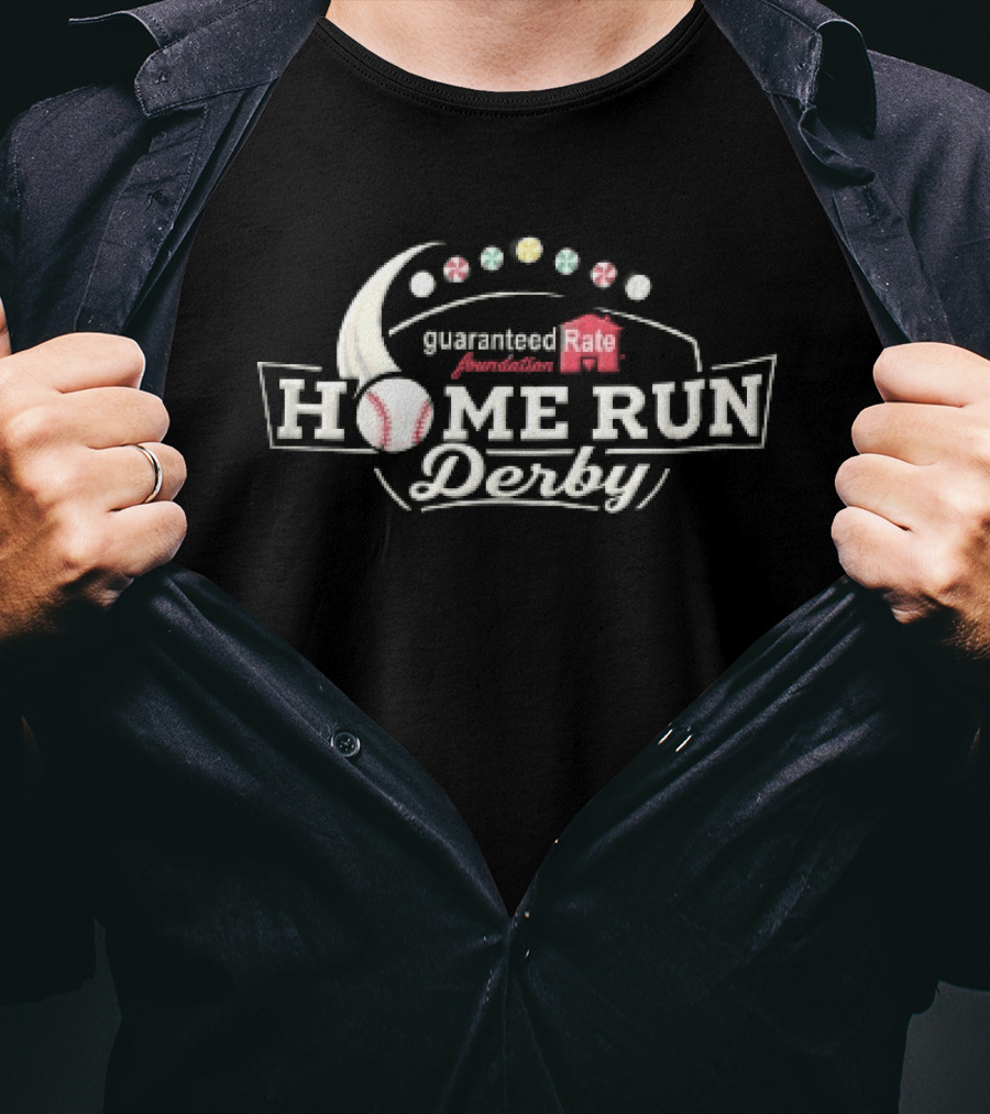 Guaranteed Rate Foundation Home Run Derby Baseball Peppermint Candy Motion Trail T-Shirt