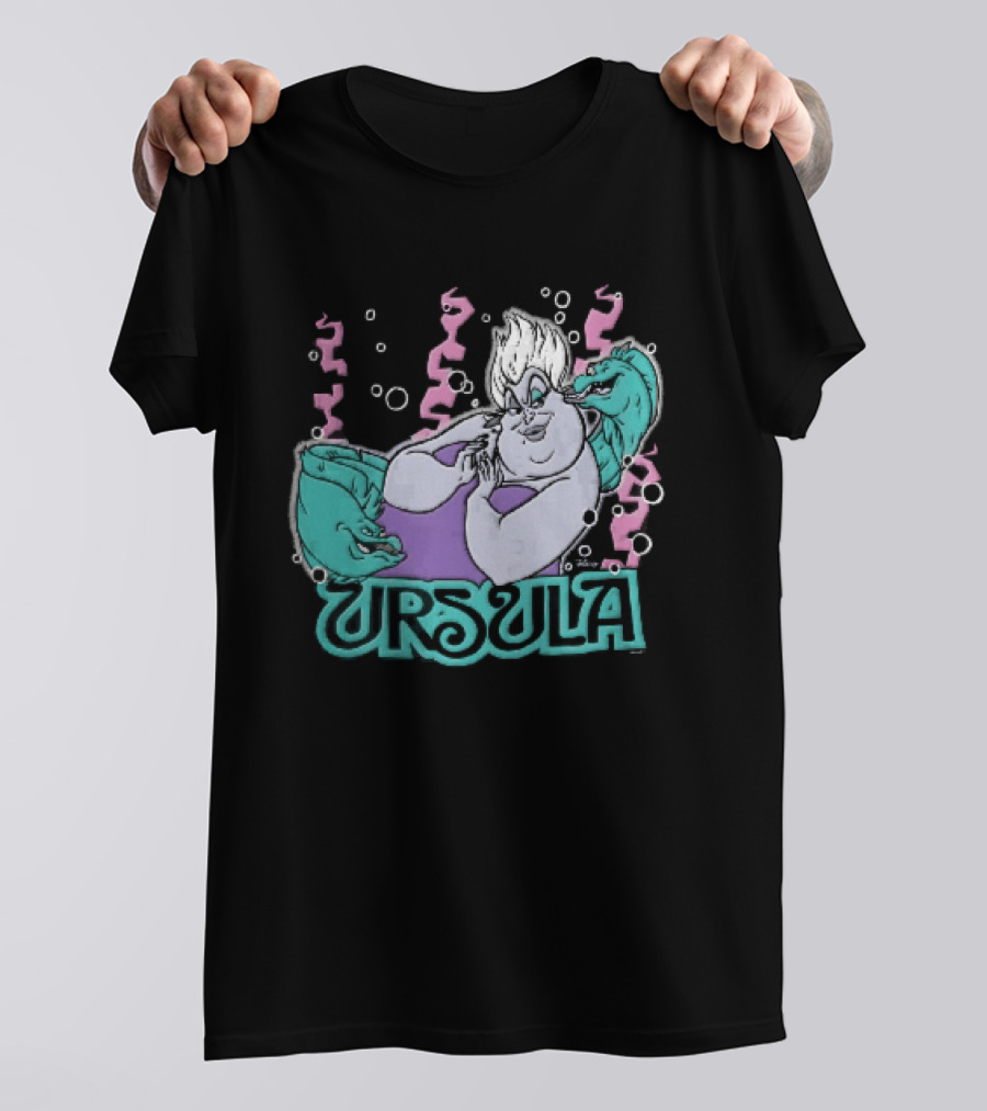 Disney Ursula Sea Witch Villain Eels Bubbles Seaweed T-Shirt