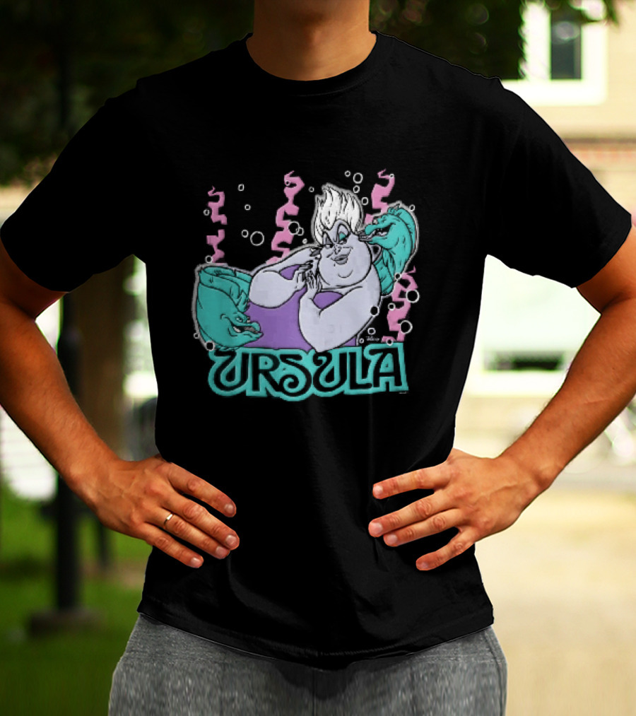 Disney Ursula Sea Witch Villain Eels Bubbles Seaweed T-Shirt