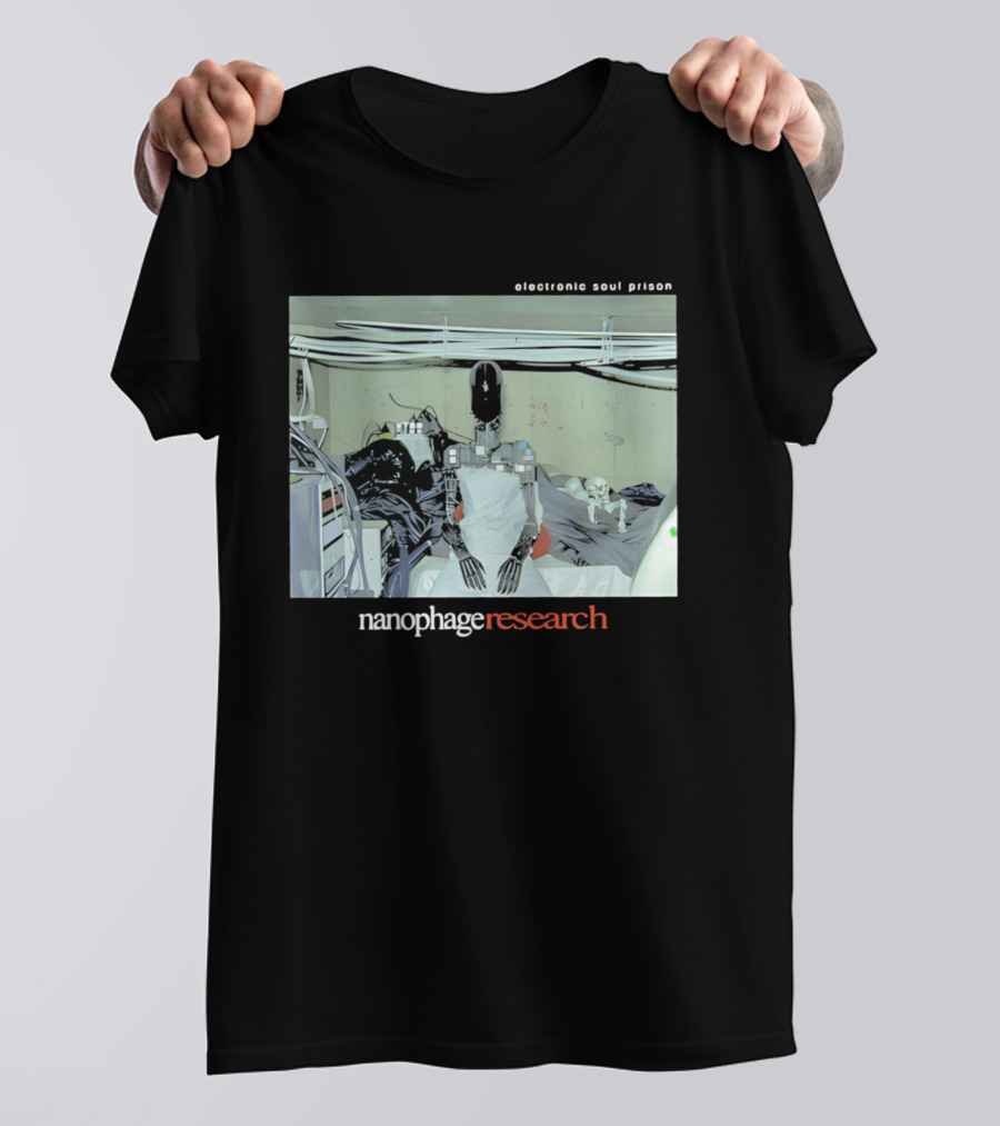 Electronic Soul Prison Nanophage Research Robot Skeleton Laboratory T-Shirt