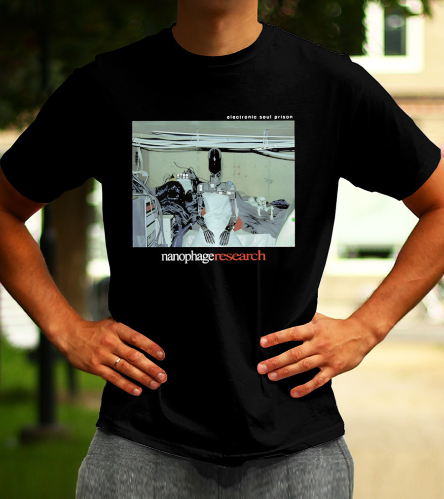 Electronic Soul Prison Nanophage Research Robot Skeleton Laboratory T-Shirt