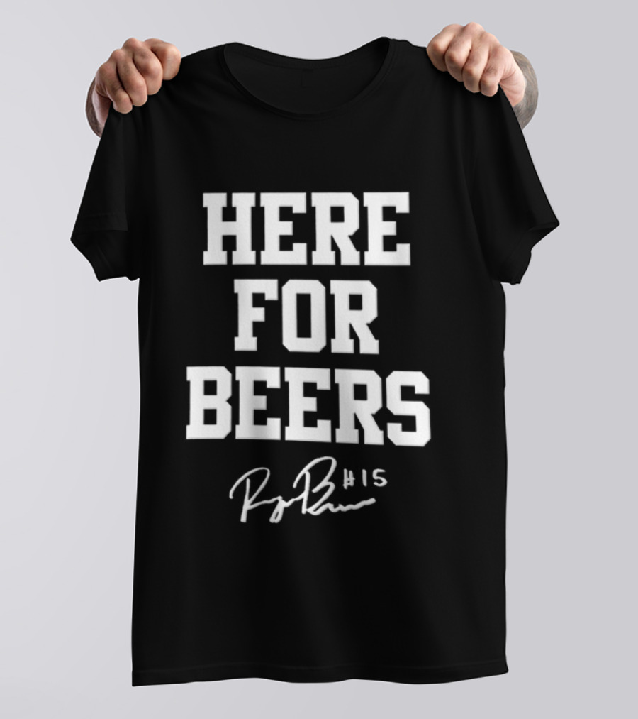 Raegan Beers Oklahoma Sooners Crimson Here For Beers Signature T-Shirt
