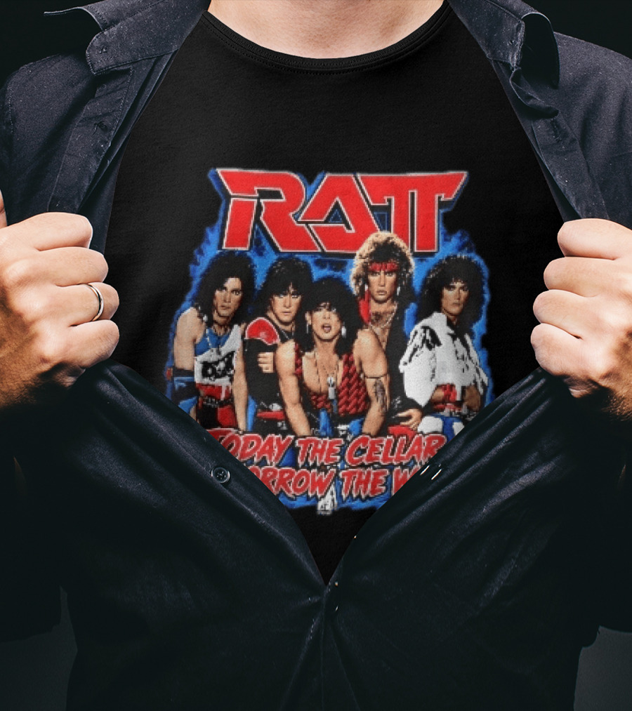 Ratt Band Today The Cellar Tomorrow The World Photo Blue Frame T-Shirt