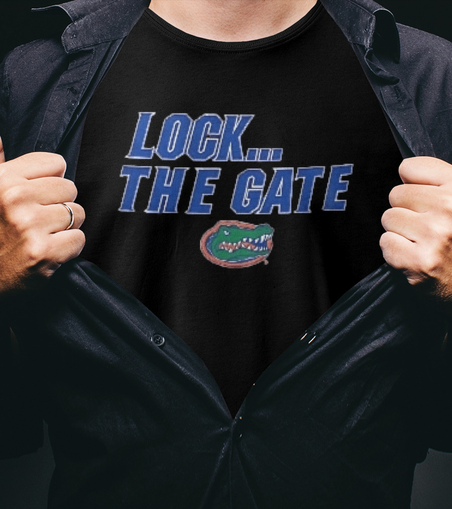 Florida Gators NCAA Lock The Gate Alligator Head T-Shirt