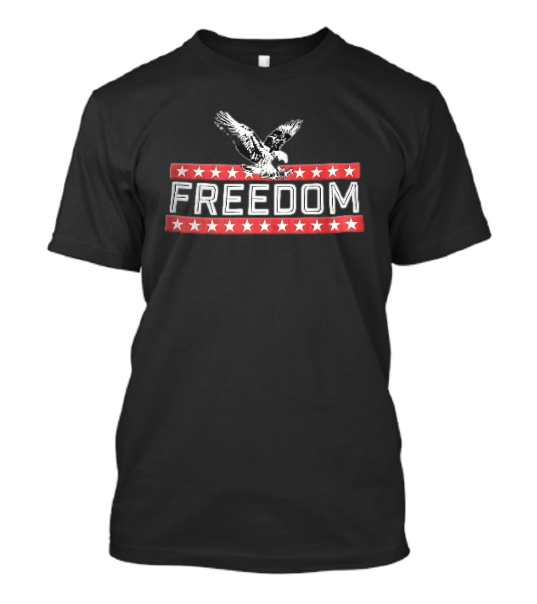 Freedom Swooping Eagle With Stars And Stripes Banners T-Shirt