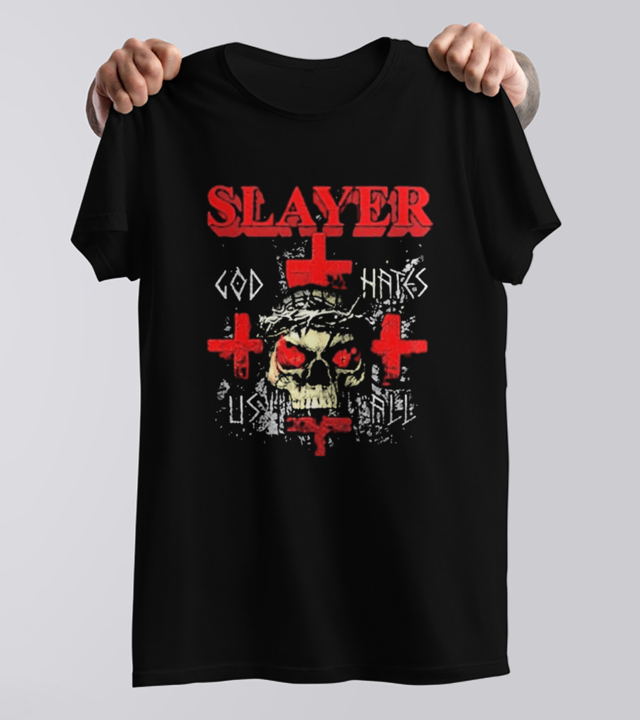 Slayer God Hates Us All Skull Cross 25th Anniversary T-Shirt
