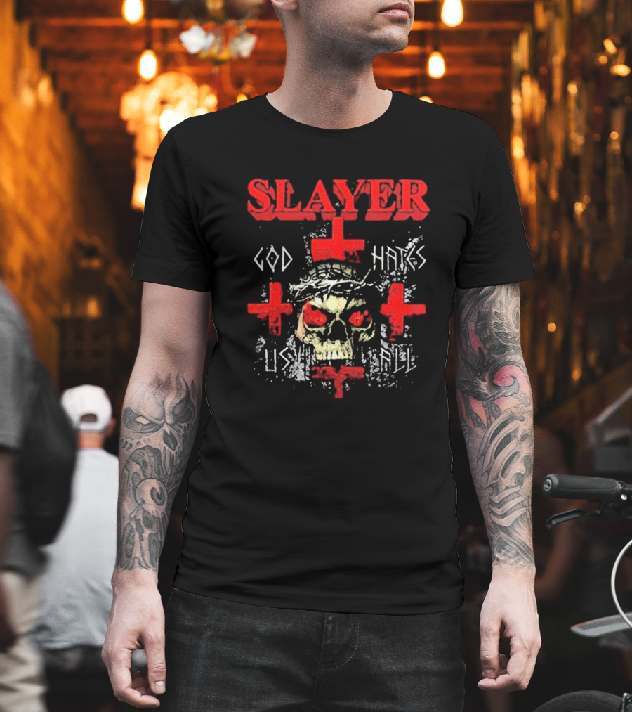 Slayer God Hates Us All Skull Cross 25th Anniversary T-Shirt