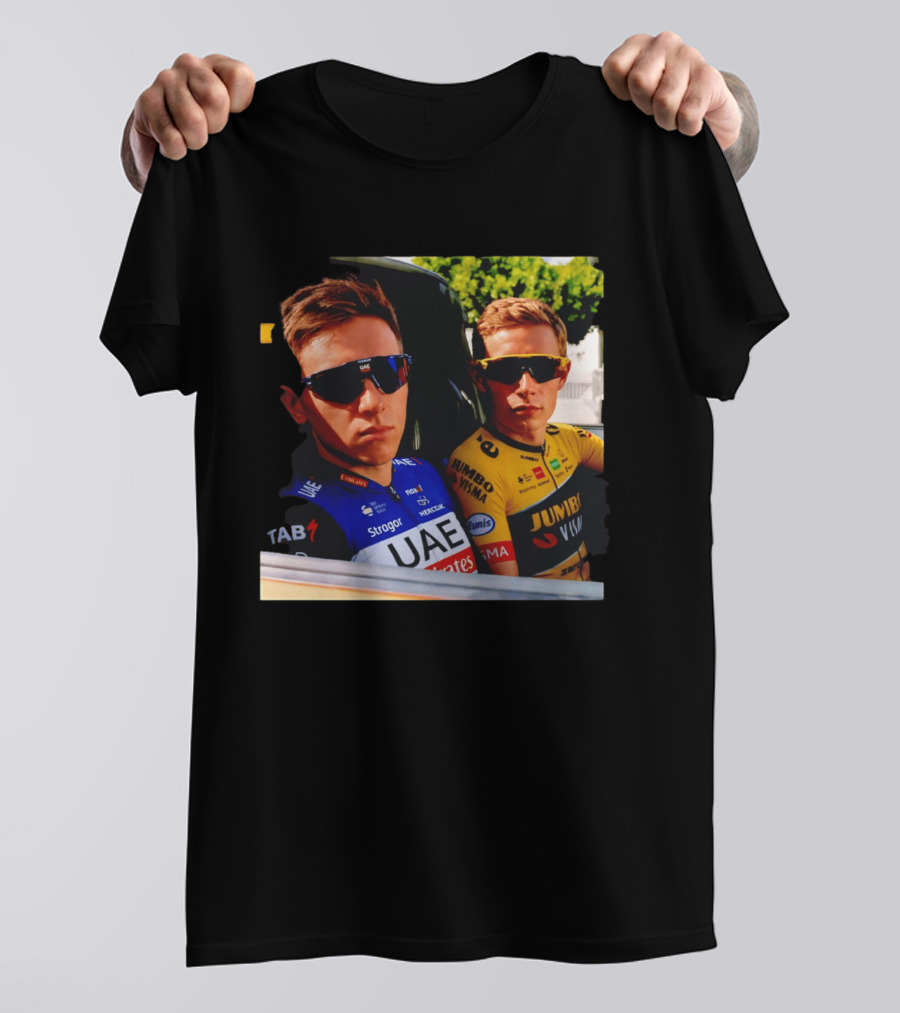 UAE Team Emirates And Jumbo Visma Cycling Rivals Tadej Pogačar Jonas Vingegaard T-Shirt