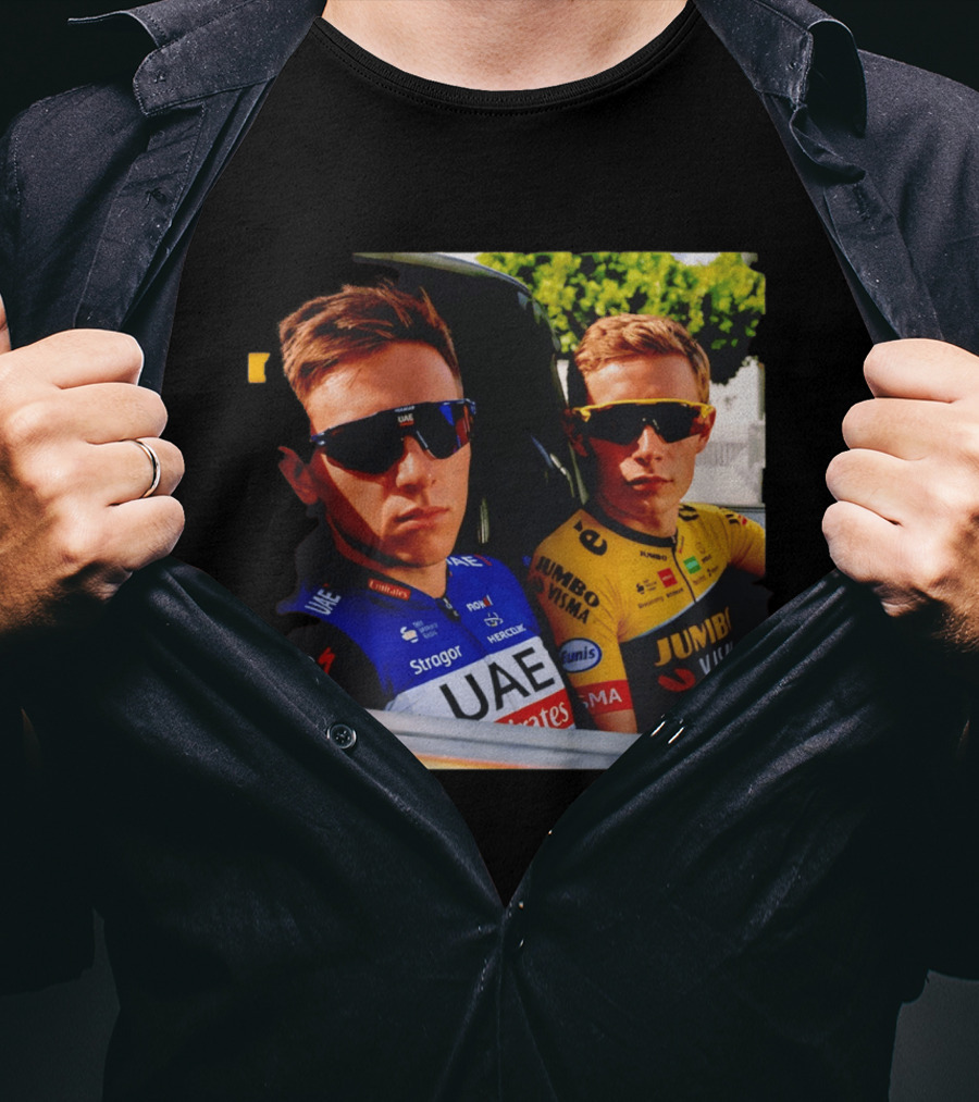 UAE Team Emirates And Jumbo Visma Cycling Rivals Tadej Pogačar Jonas Vingegaard T-Shirt