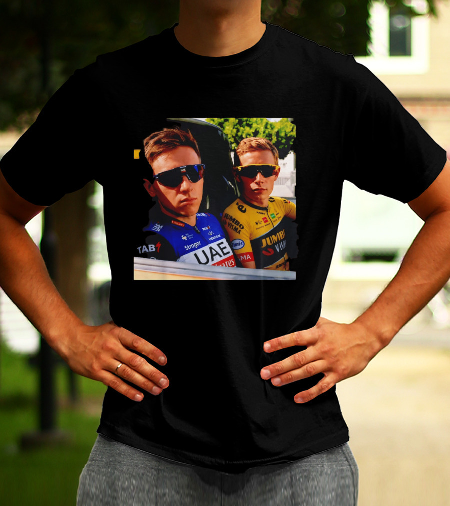 UAE Team Emirates And Jumbo Visma Cycling Rivals Tadej Pogačar Jonas Vingegaard T-Shirt