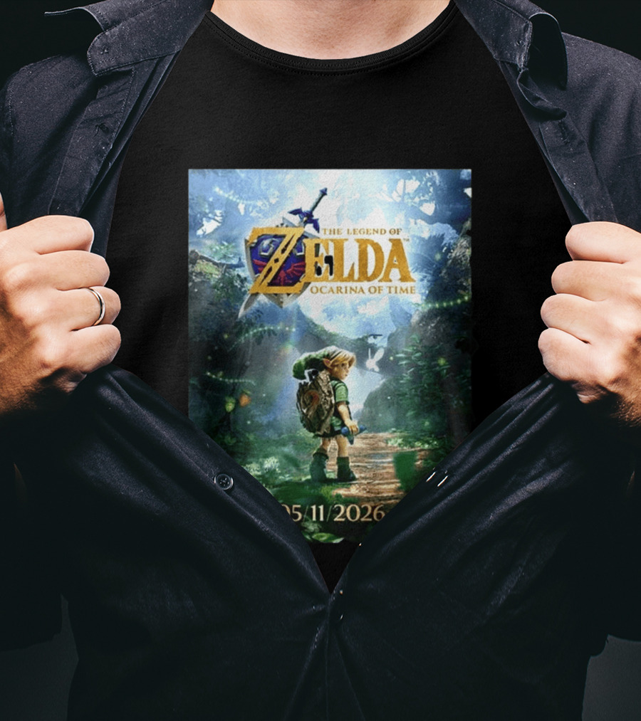 The Legend Of Zelda Ocarina Of Time 05/11/2026 Nitendo Switch 2 Release T-Shirt